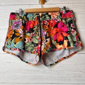 O'Neill Shorts Juniors Size Large Laney Printed Colorful Floral Stretch Board